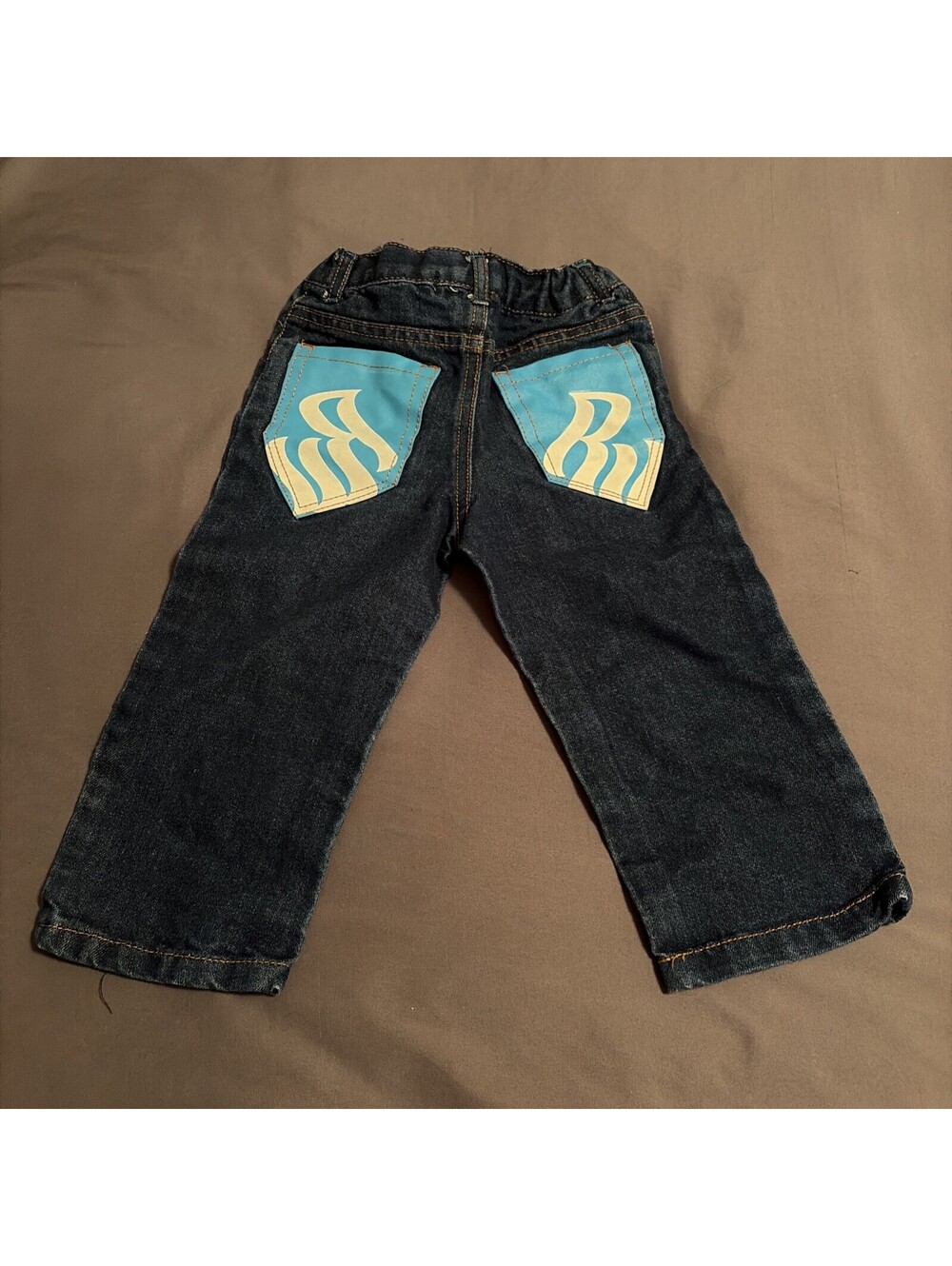 VTG Y2K Rocawear Kids Denim Blue Jeans Embroidered Size 2T